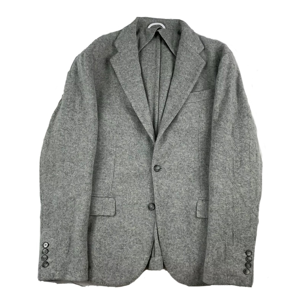 Giannetto Identity Wool Cotton Gray Flannel Mens Blazer Size 42R LNWOT‎
